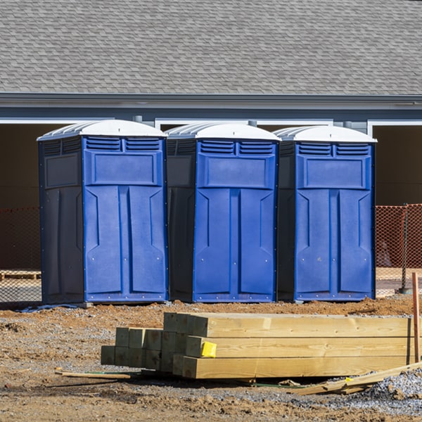 how often are the portable restrooms cleaned and serviced during a rental period in Crum Lynne Pennsylvania